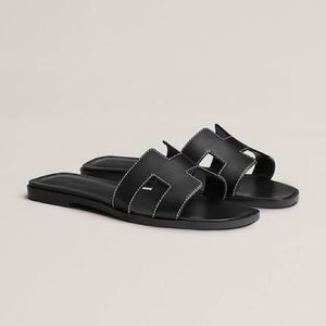 Hermes Oran sandals Black 41